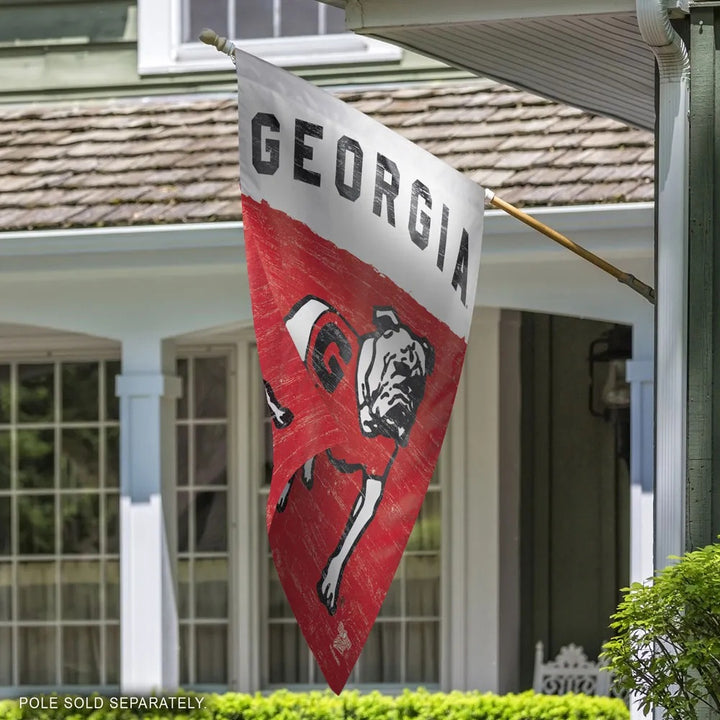 Georgia Bulldogs Banner Vintage Logo House Flag heartlandflags