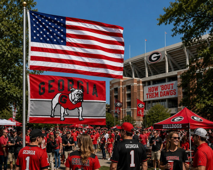 Georgia Bulldogs Flag 3x5 Throwback Vault Logo heartlandflags