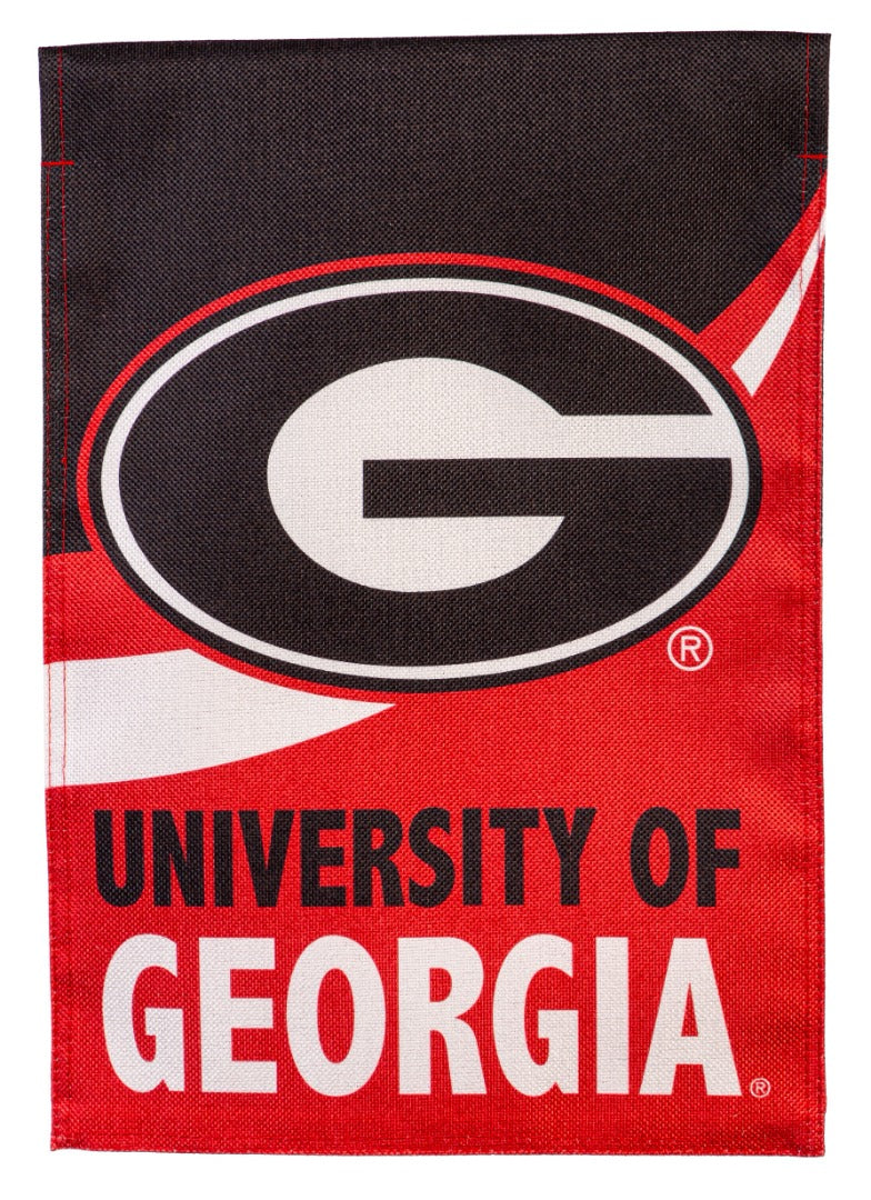 Georgia Bulldogs Garden Flag Burlap 2 Sided heartlandflags