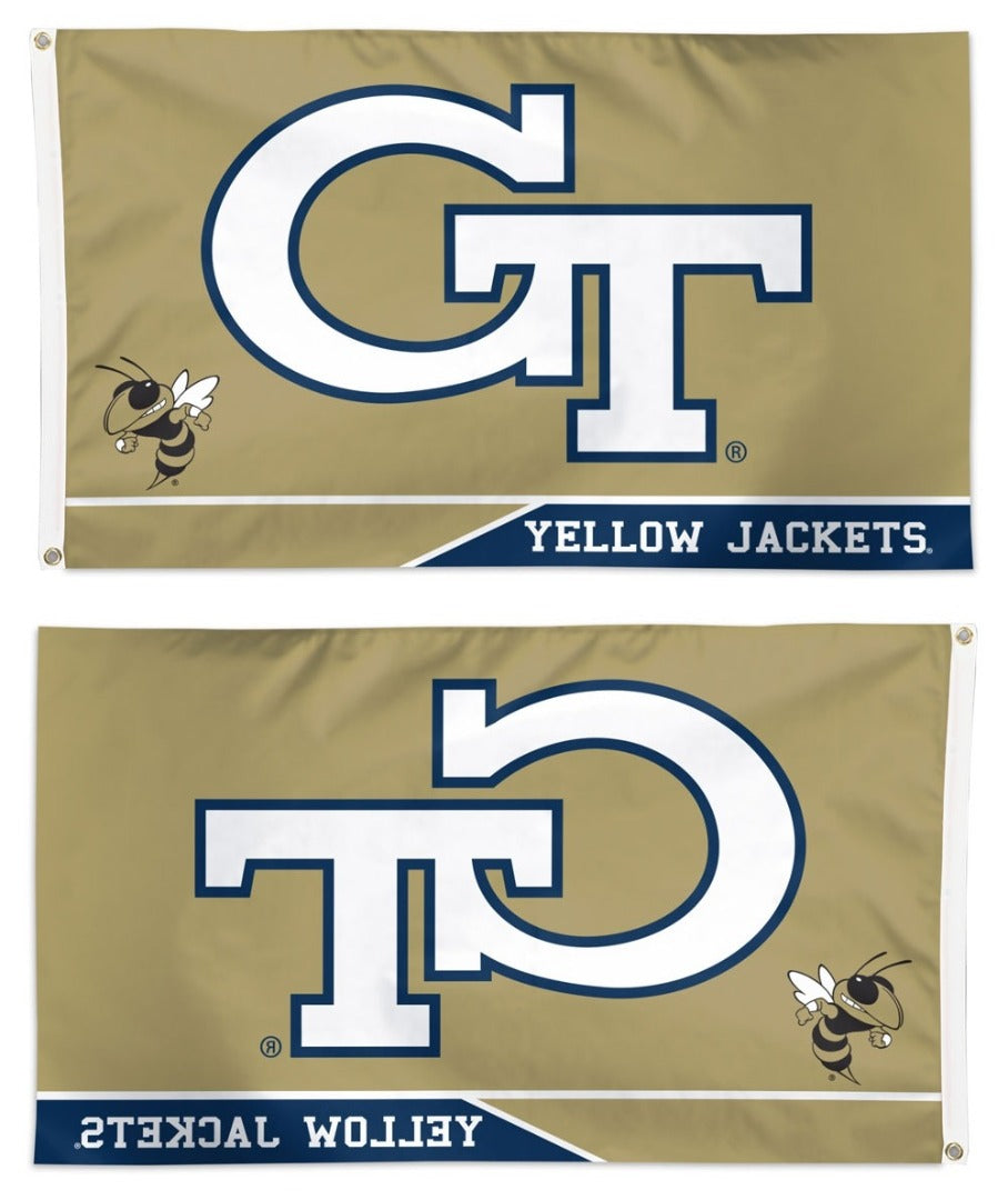 Georgia Tech Flag 3x5 Logo Yellow Jackets heartlandflags