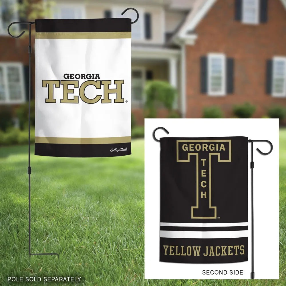 Georgia Tech Garden Flag 2 Sided Retro Vintage heartlandflags