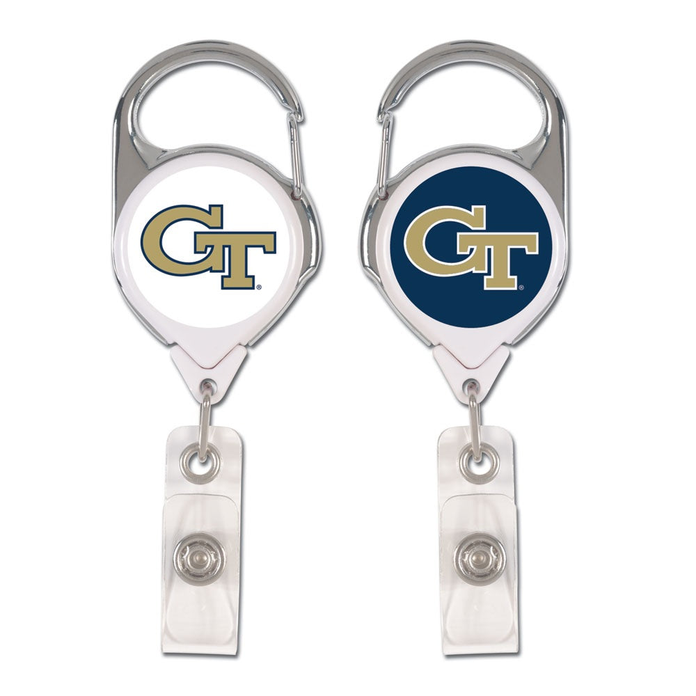 Georgia Tech Reel 2 Sided Retractable Badge Holder ID heartlandflags