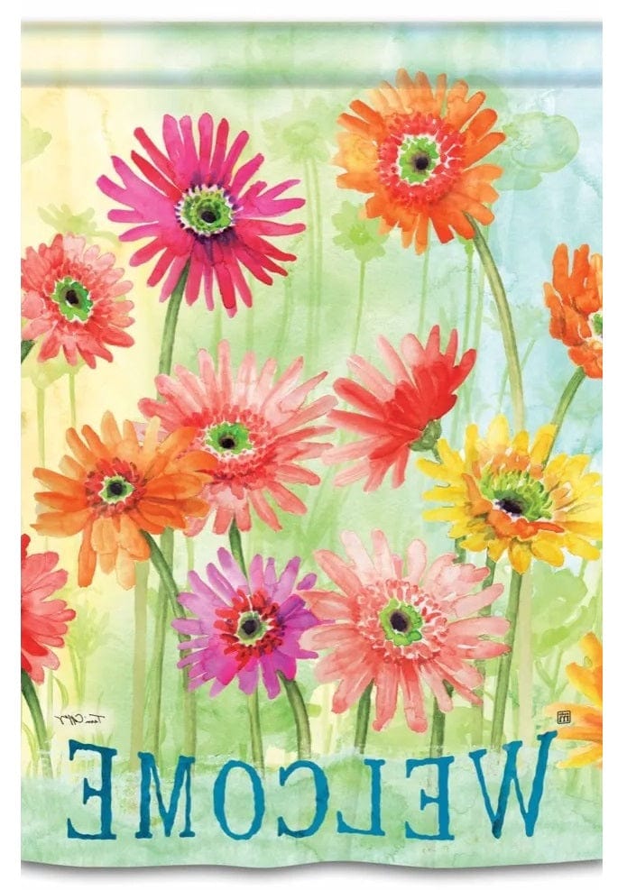 Gerbera Daisies Flag Decorative Welcome Banner heartlandflags