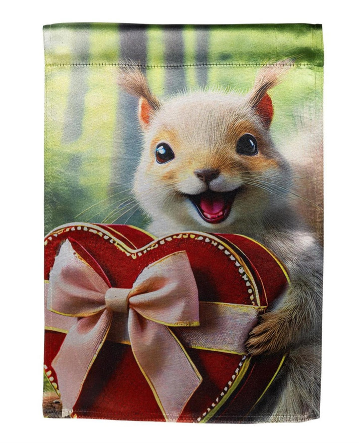 Gifting Squirrel 2 Sided Garden Flag heartlandflags