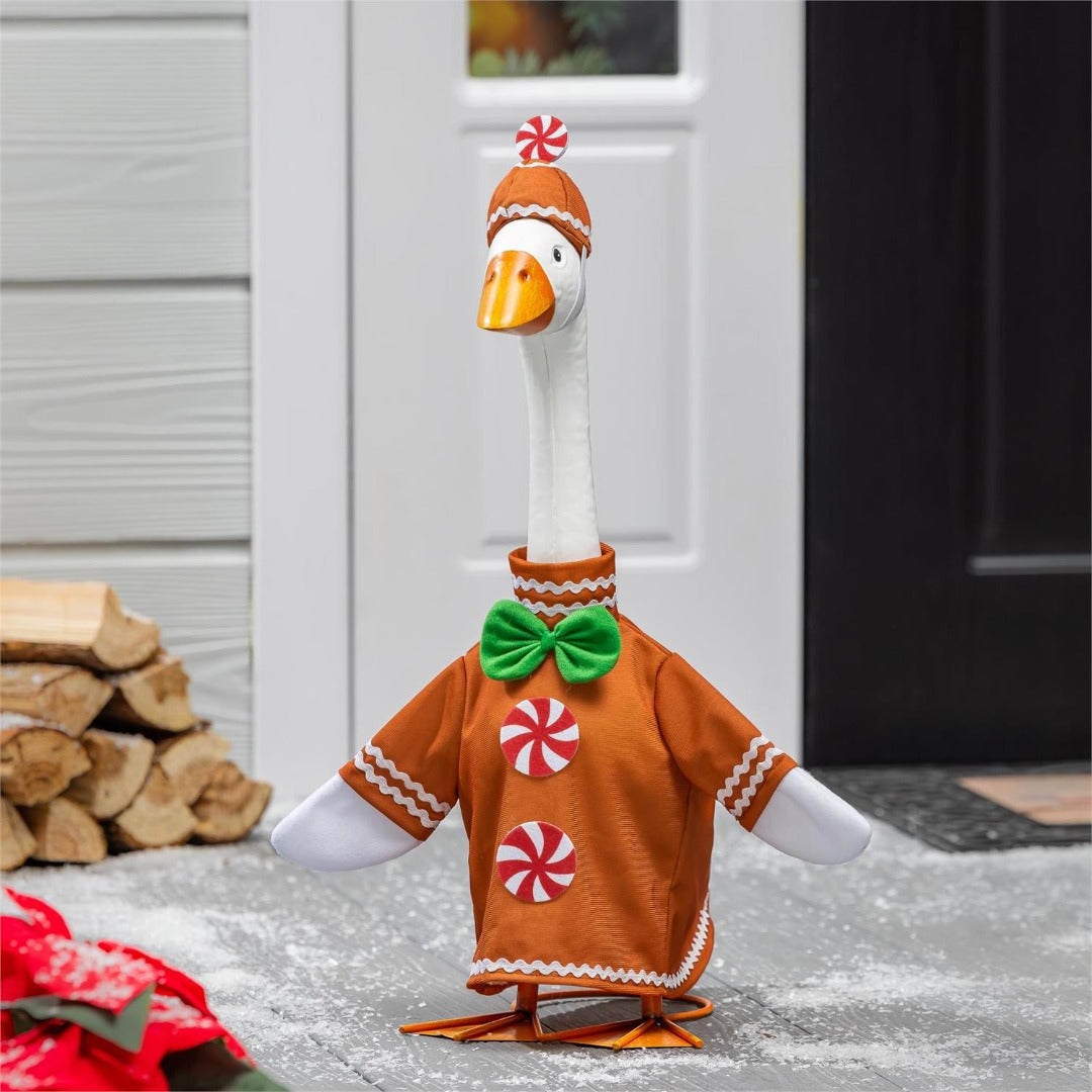 Gingerbread Porch Goose Outfit heartlandflags