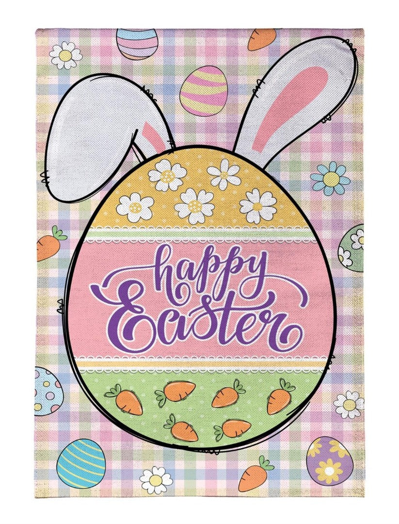 Gingham Easter 2 Sided Garden Flag heartlandflags