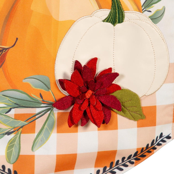 Give Thanks Pumpkins 2 Sided Long Garden Flag heartlandflags