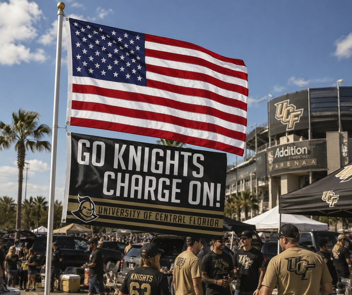 Go Knights Charge On 3x5 Flag UCF heartlandflags