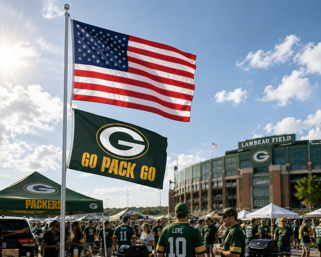 Go Pack Go 2 Sided 2x3 Flag heartlandflags