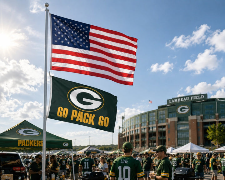 Go Pack Go 2 Sided 2x3 Flag heartlandflags