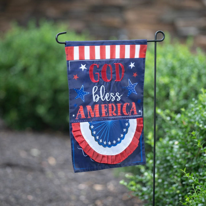 God Bless America Garden Flag 2 Sided heartlandflags