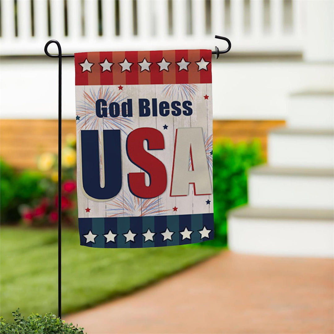 God Bless USA 2 Sided Garden Flag heartlandflags