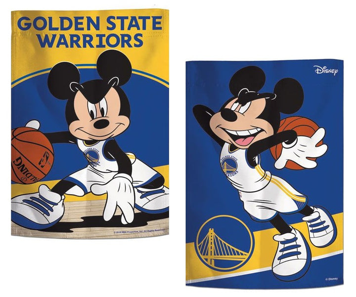 Golden State Warriors Garden Flag 2 Sided Mickey Mouse heartlandflags