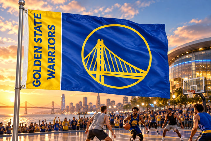 Golden State Warriors Team Block 3x5 Flag heartlandflags