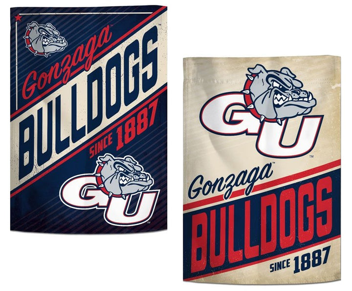 Gonzaga Bulldogs Garden Flag 2 Sided Retro Logo heartlandflags