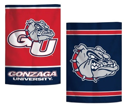 Gonzaga University Garden Flag 2 Sided Double Logo heartlandflags