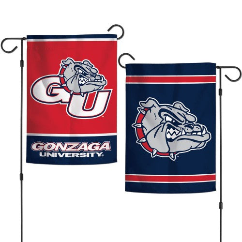 Gonzaga University Garden Flag 2 Sided Double Logo heartlandflags