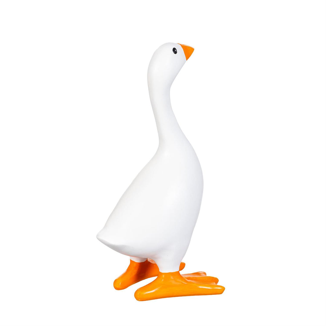 Gordy resin goose magnetic key holder with a key ring hanging from his beak