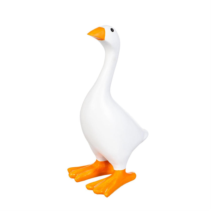 Side view of Gordy the Table Goose resin desktop figurine