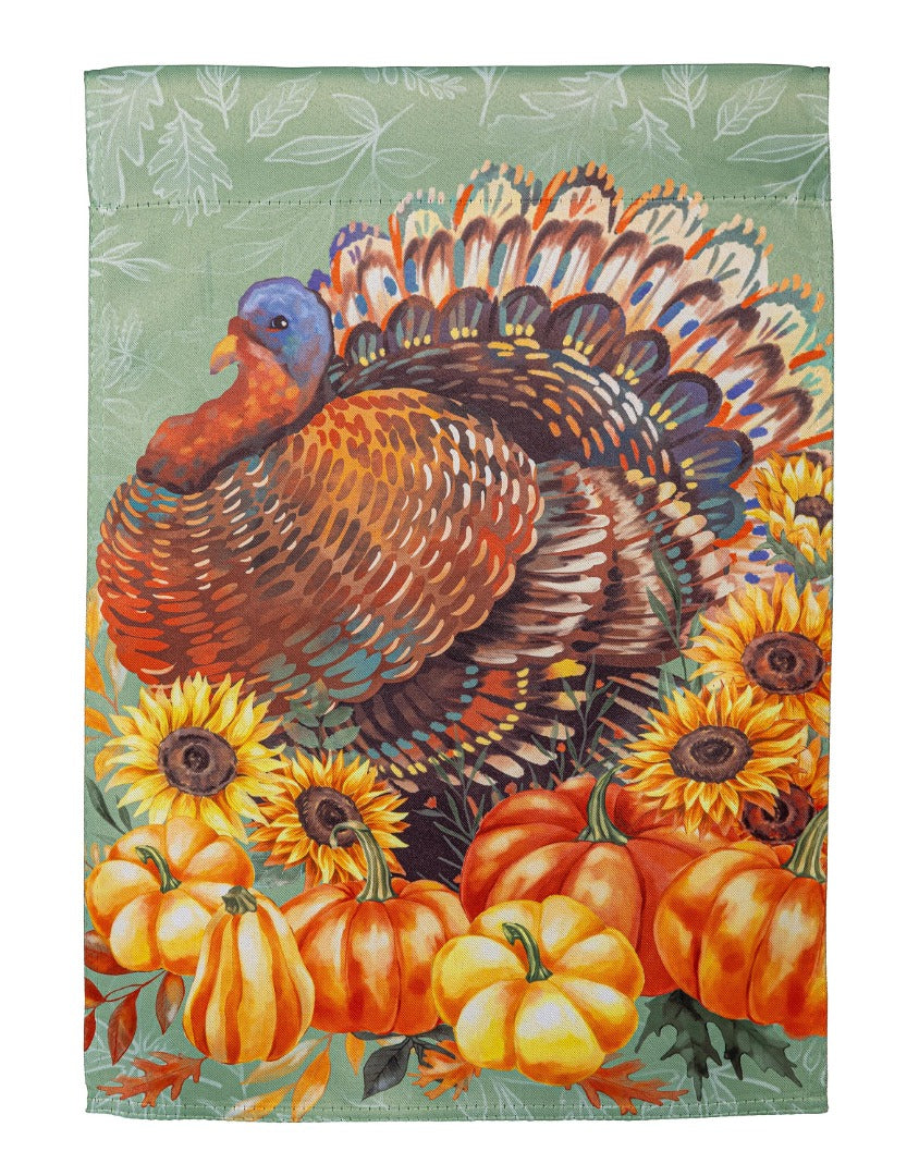 Grateful Gatherings Turkey 2 Sided Garden Flag heartlandflags