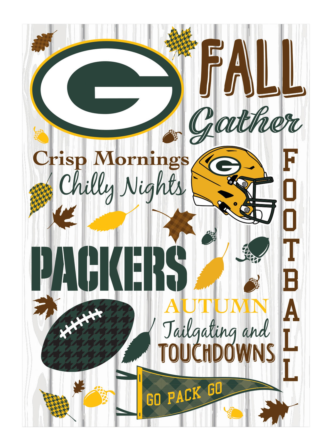 Green Bay Packers 2 Sided Seasonal Garden Flag heartlandflags