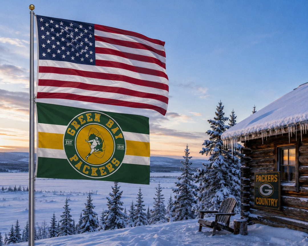 Green Bay Packers Classic Logo 3x5 Flag heartlandflags
