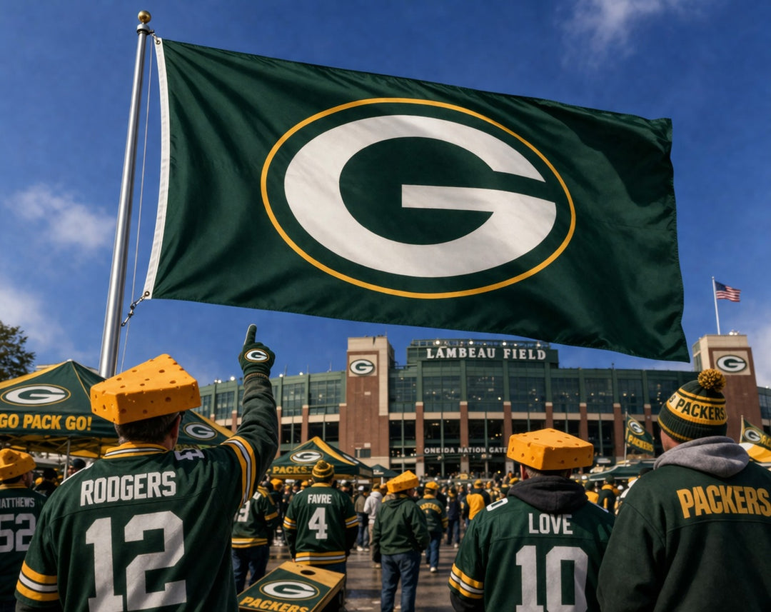 Green Bay Packers Flag 2 Sided 4x6 heartlandflags