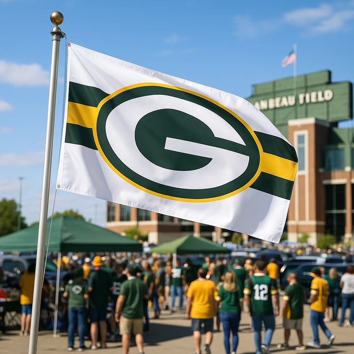 Green Bay Packers Flag 2 Sided Stripe heartlandflags