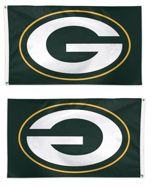 Green Bay Packers Flag 3x5 Green Logo heartlandflags