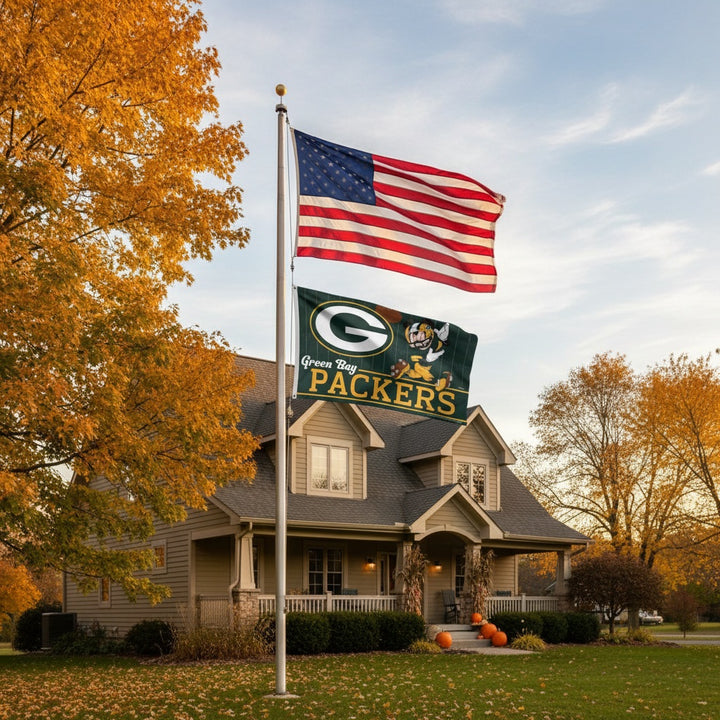 Green Bay Packers Flag 3x5 Mickey Mouse Disney heartlandflags