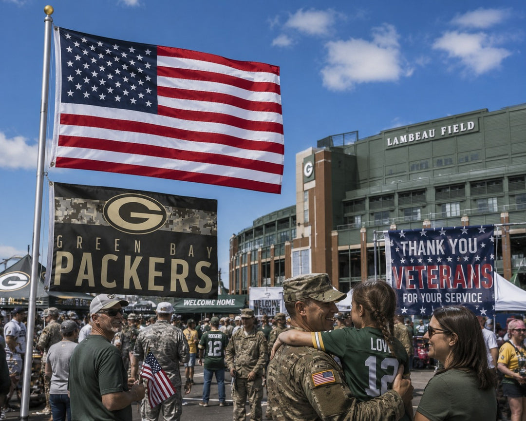Green Bay Packers Flag 3x5 Military Digi Camouflage heartlandflags