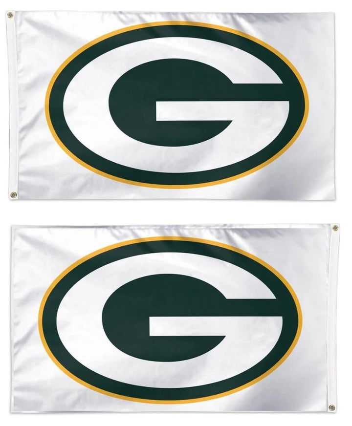Green Bay Packers Flag 3x5 White 2 Sided heartlandflags