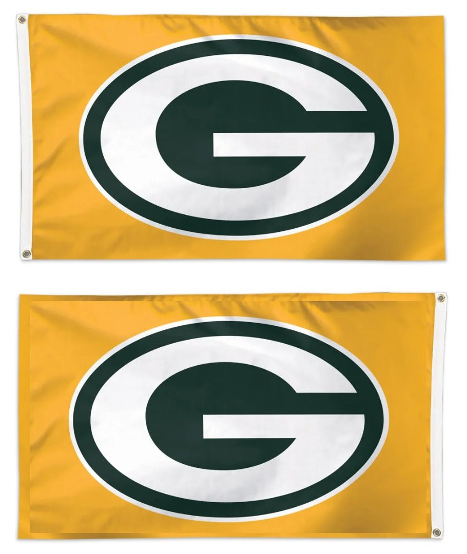Green Bay Packers Flag 3x5 Yellow 2 Sided heartlandflags