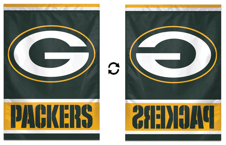 Green Bay Packers Flag Vertical Logo Banner heartlandflags