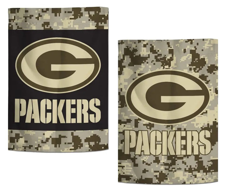 Green Bay Packers Military Tribute 2 Sided Garden Flag heartlandflags