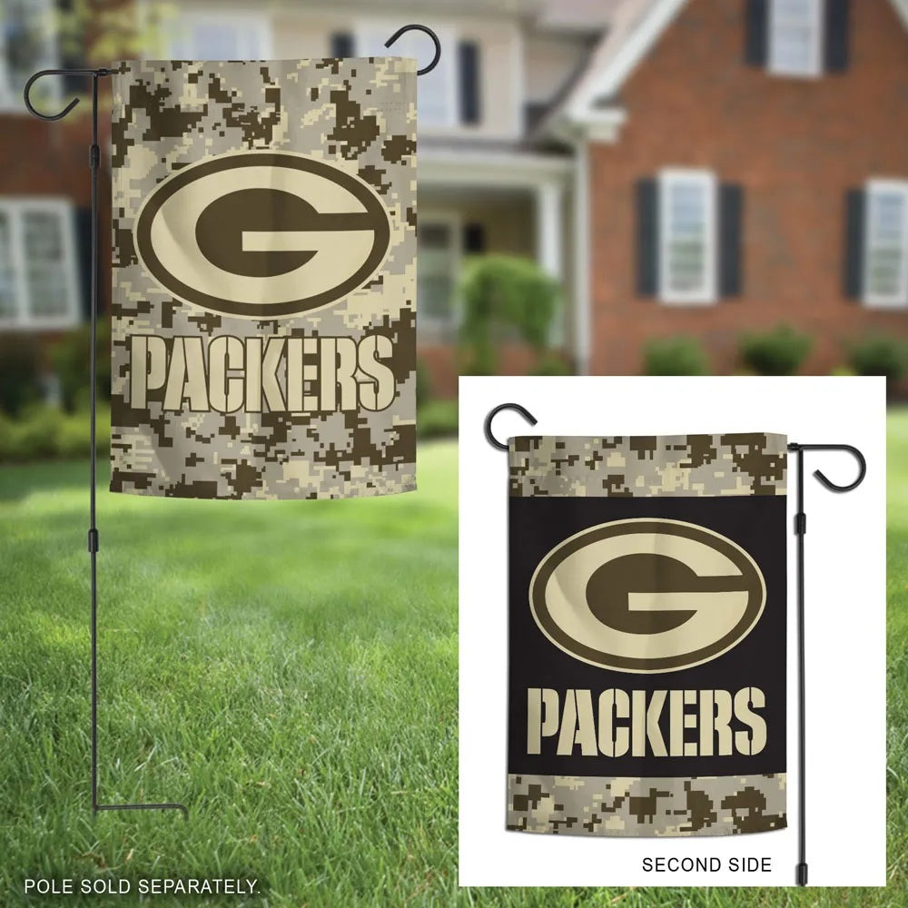 Green Bay Packers Military Tribute 2 Sided Garden Flag heartlandflags
