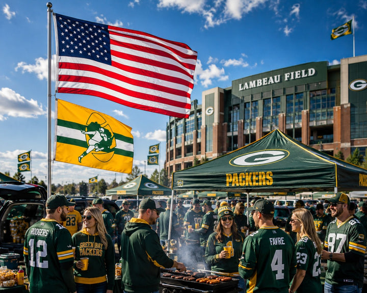 Green Bay Packers Retro NFL 3x5 Flag heartlandflags