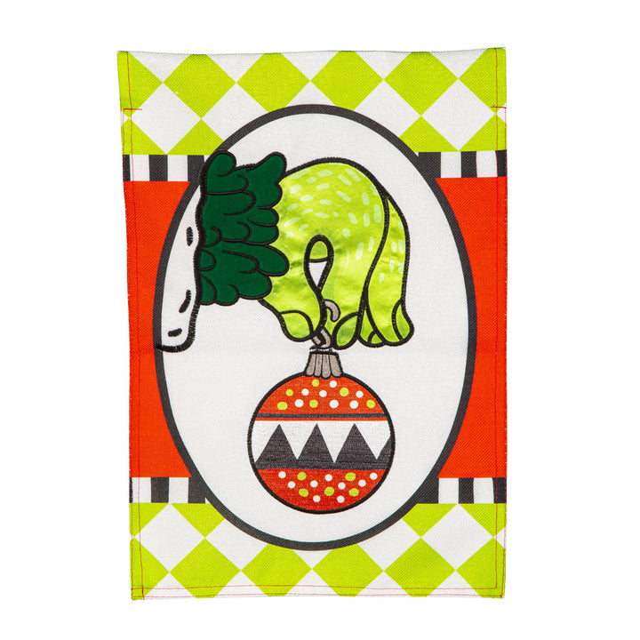 Grinch Ornament Christmas Garden Flag 2 Sided heartlandflags