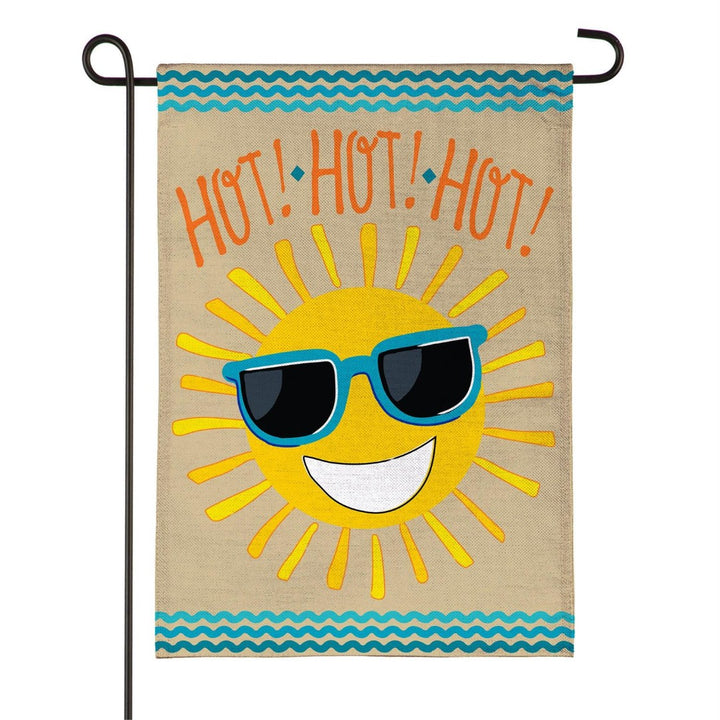 HOT HOT HOT Sunshine 2 Sided Garden Flag heartlandflags