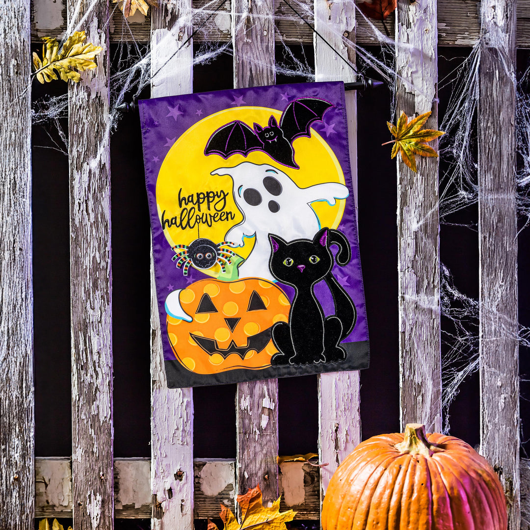 Halloween Friends 2 Sided Garden Flag heartlandflags