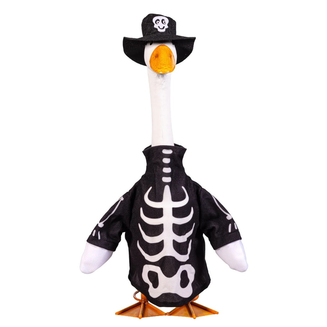 Halloween Glow-in-the-Dark Skeleton Porch Goose Outfit heartlandflags