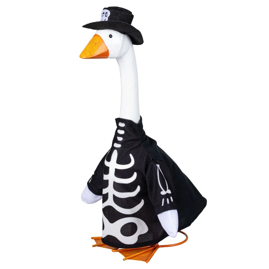 Halloween Glow-in-the-Dark Skeleton Porch Goose Outfit heartlandflags