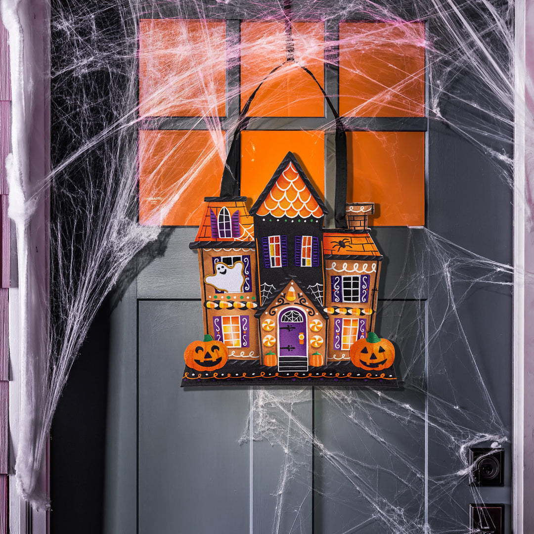 Halloween Trick Or Sweets Haunted House Door Decoration heartlandflags