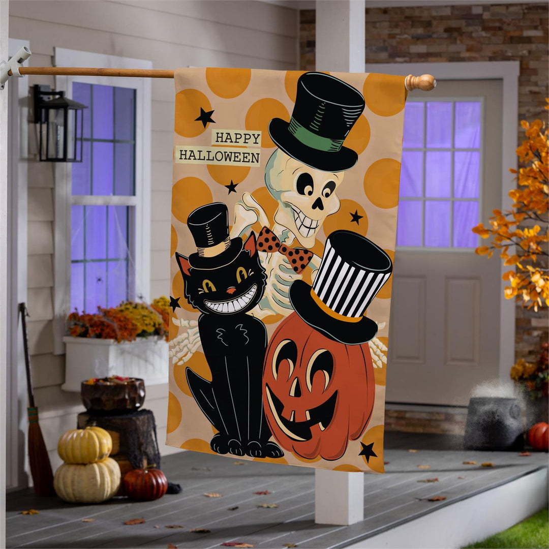 Halloween Trio 2 Sided Banner Burlap heartlandflags