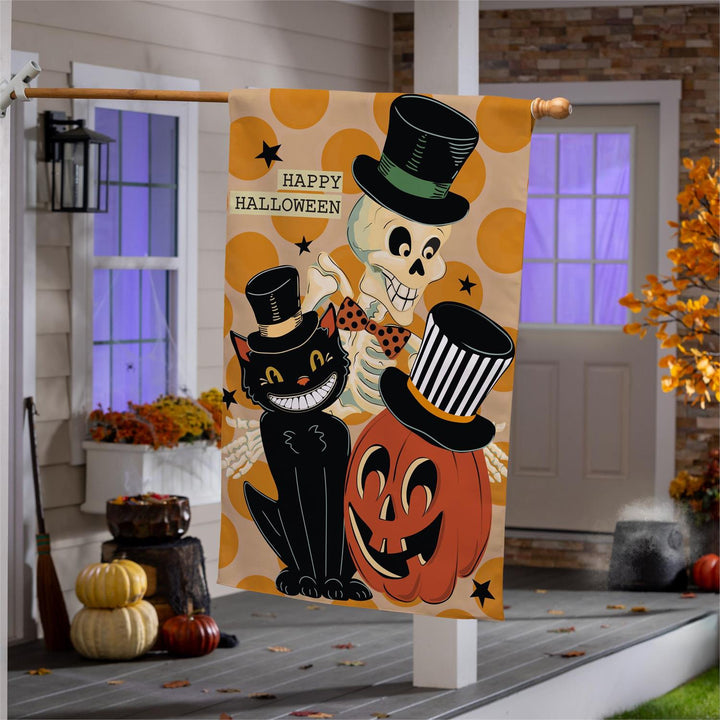 Halloween Trio 2 Sided Banner Burlap heartlandflags