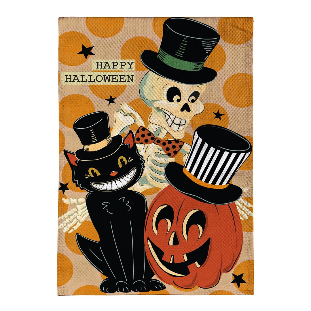 Halloween Trio 2 Sided Banner Burlap heartlandflags