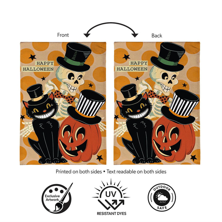 Halloween Trio 2 Sided Banner Burlap heartlandflags