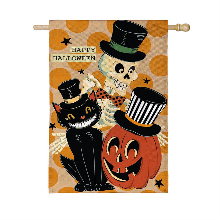Halloween Trio 2 Sided Banner Burlap heartlandflags