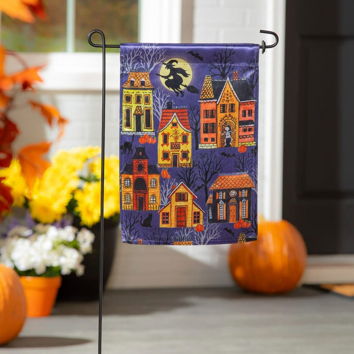 Halloween Village Garden Flag 2 Sided Witch heartlandflags