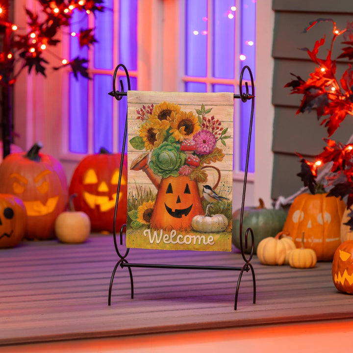 Halloween Watering Can 2 Sided Garden Flag heartlandflags